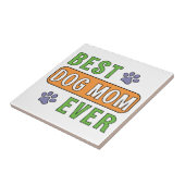 Beste hond-moeder ooit tegeltje (Zijkant)