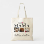 Beste hond Moeder ooit - We Love You Mama Fotocoll Tote Bag (Achterkant)