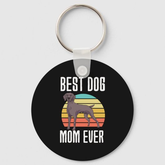 Beste Hond Moeder Ooit Weimaraner Sleutelhanger (Voorkant)