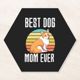 Beste Hond Moeder Ooit Welsh Corgi Kartonnen Onderzetters
