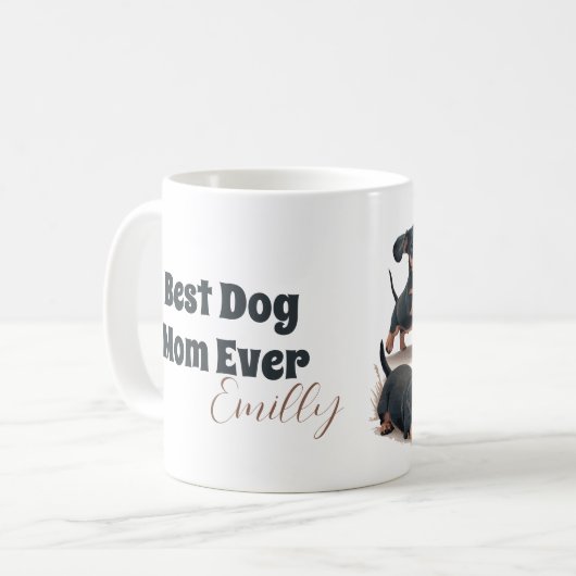 "Beste Hond Moeder/Pap Ooit" cadeau  Mok (Voorkant links)