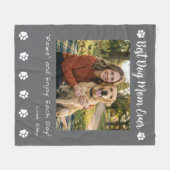 Beste hond-moeder poten grijs huisdier foto fleece deken (Voorkant (Horizontaal))