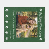 Beste hond-moeder poten groene huisdier foto fleece deken (Voorkant (Horizontaal))