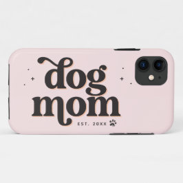 Beste hond-moeder trendy retro typografie en poota Case-Mate iPhone case