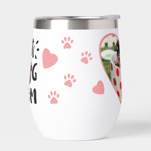 Beste Hond Moeder Typografie Hart Pet Foto Schatti (Links)