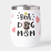 Beste Hond Moeder Typografie Hart Pet Foto Schatti (Voorkant)