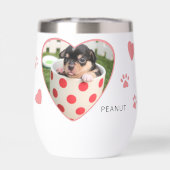 Beste Hond Moeder Typografie Hart Pet Foto Schatti (Achterkant)