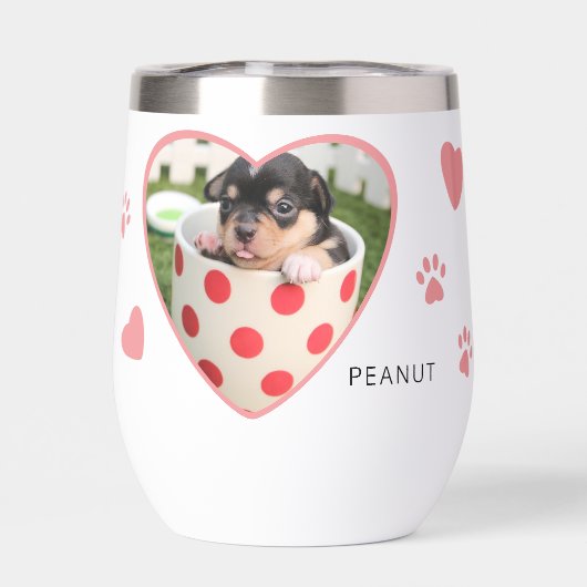 Beste Hond Moeder Typografie Hart Pet Foto Schatti (Achterkant)