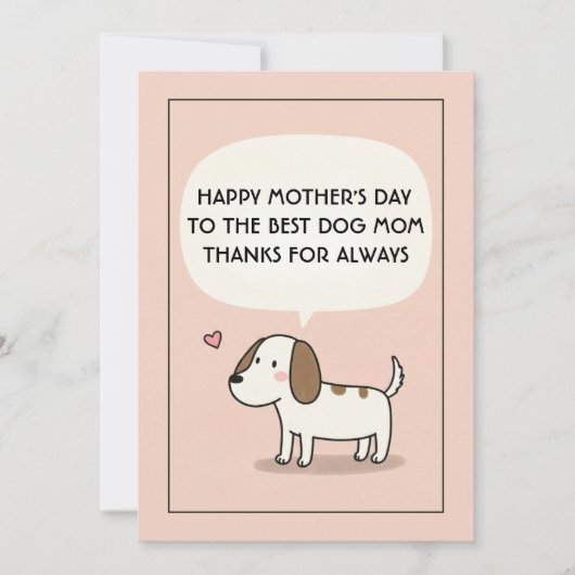 Beste Hond Moeder Verjaardag Moederdag Kaart (Voorkant)