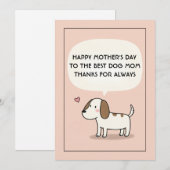 Beste Hond Moeder Verjaardag Moederdag Kaart (Voorkant / Achterkant)
