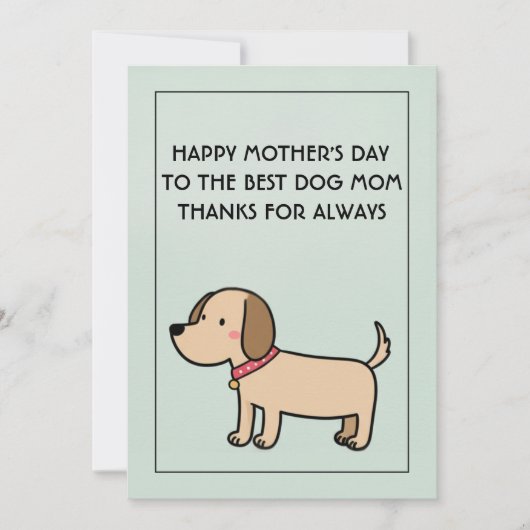 Beste Hond Moeder Verjaardag Moederdag Kaart (Voorkant)