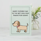 Beste Hond Moeder Verjaardag Moederdag Kaart (Staand voorkant)