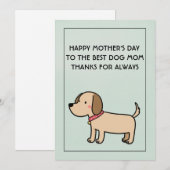 Beste Hond Moeder Verjaardag Moederdag Kaart (Voorkant / Achterkant)