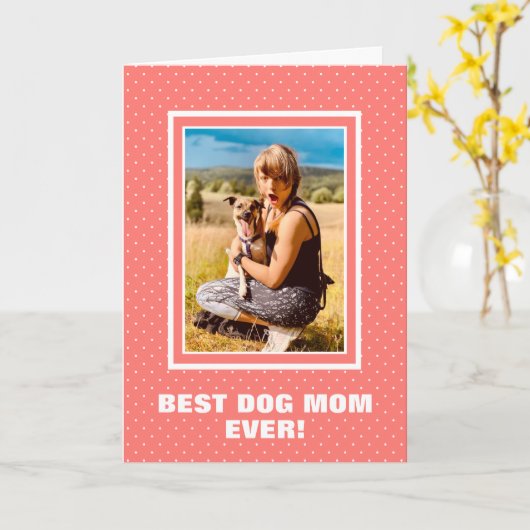 Beste hond Moederdag Kaart (Gele Bloem)