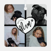 Beste Hond Mum | Fotocollage Metalen Ornament (Voorkant)