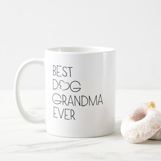 Beste hond oma ooit moederdag grootmoeder koffiemok (Met donut)
