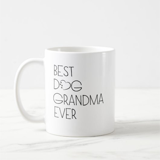 Beste hond oma ooit moederdag grootmoeder koffiemok (Links)