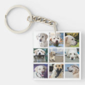 Beste hond ooit 9 fotocollage sleutelhanger (voorkant)