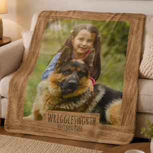 Beste Hond Ooit Aandenken Foto Sherpa Deken