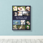 Beste hond ooit aangepaste foto collage canvas afdruk (Insitu (Houten vloer))