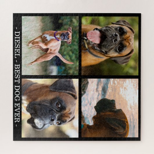Beste hond ooit | Aangepaste foto-inkoulage voor f Legpuzzel (Horizontaal)