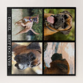 Beste Hond Ooit | Aangepaste Huisdier Foto Collage Legpuzzel (Horizontaal)