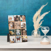 Beste hond ooit boerderij rustieke fotocollage hou fotoplaat (Zijkant)