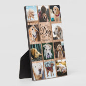 Beste hond ooit boerderij rustieke fotocollage hou fotoplaat (Zijkant)