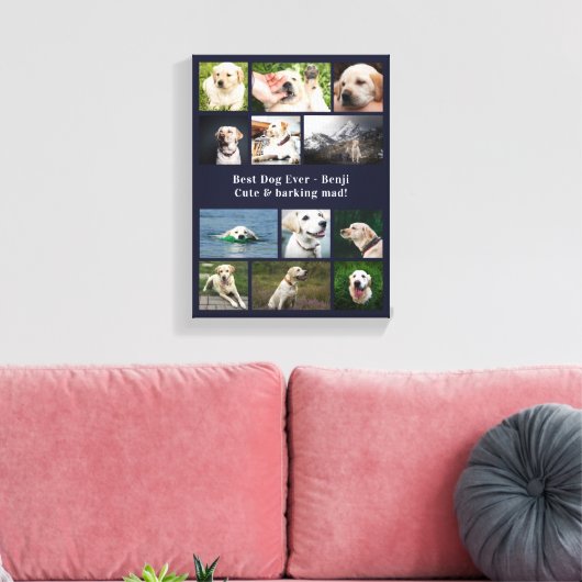 Beste Hond Ooit Custom Photo Collage Canvas Afdruk (Insitu (Woonkamer))