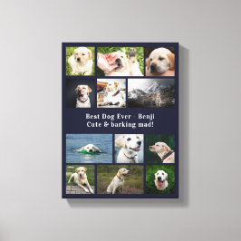 Beste Hond Ooit Custom Photo Collage Canvas Afdruk