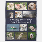 Beste Hond Ooit Custom Photo Collage Fleece Deken (Voorkant)