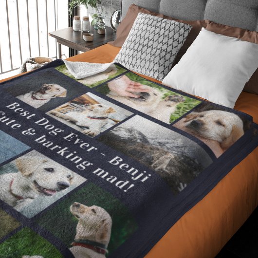 Beste Hond Ooit Custom Photo Collage Fleece Deken