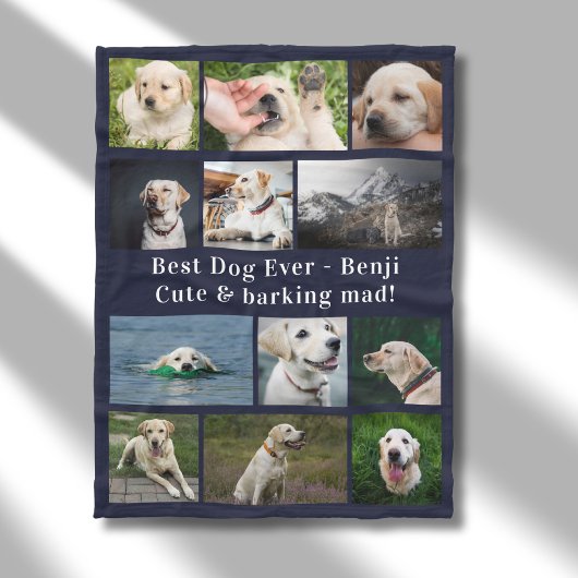 Beste Hond Ooit Custom Photo Collage Fleece Deken