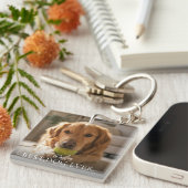 Beste Hond Ooit Foto Aandenken Sleutelhanger (Voorkant Rechts)
