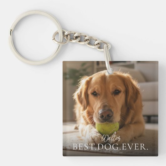 Beste Hond Ooit Foto Aandenken Sleutelhanger (voorkant)