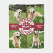 Beste Hond Ooit Foto Collage Fleece Deken (Voorkant)