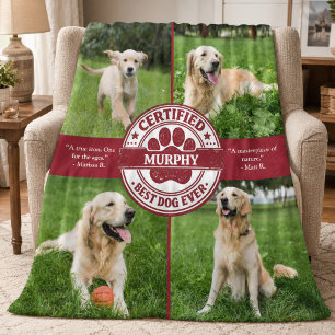 Beste Hond Ooit Foto Collage Fleece Deken