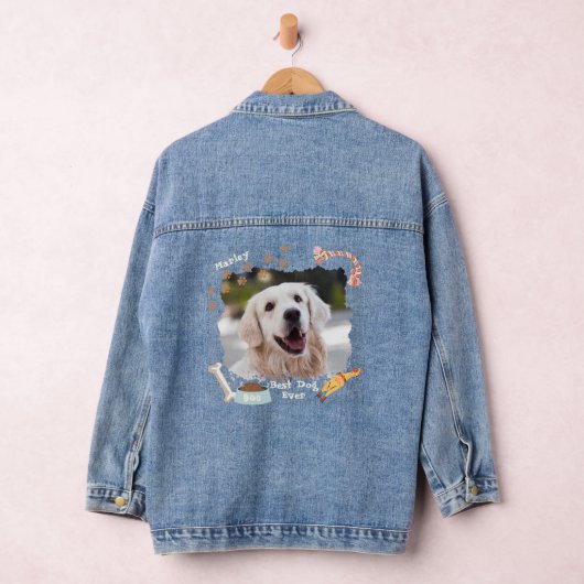 Beste hond ooit foto denim jas denim jacket (Hangar)