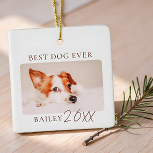 Beste Hond Ooit Foto Moderne Minimalistische Huisd Keramisch Ornament