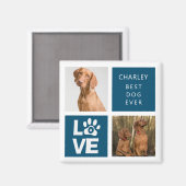 Beste hond ooit | Gepersonaliseerd fotomagneet Magneet (Voorkant / Achterkant)