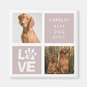 Beste hond ooit | Gepersonaliseerd fotomagneet Magneet (Voorkant)