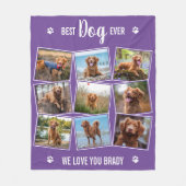 Beste HOND ooit gepersonaliseerde huisdier foto co Fleece Deken (Voorkant)
