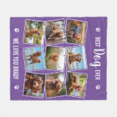 Beste HOND ooit gepersonaliseerde huisdier foto co Fleece Deken (Voorkant (Horizontaal))