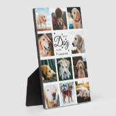 Beste Hond Ooit Herdenking Moderne Fotocollage Poo Fotoplaat (Zijkant)