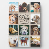 Beste Hond Ooit Herdenkings Rustieke Foto Collage Fotoplaat (voorkant)