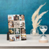 Beste Hond Ooit Herdenkings Rustieke Fotocollage P Fotoplaat (Zijkant)
