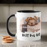 Beste Hond Ooit Huisdier Modern Grunge Cool Photo  Mok<br><div class="desc">Dit eenvoudige en moderne ontwerp is samengesteld uit moderne eenvoudige speelse scripttypografie. Voeg aangepaste huisdierenfoto toe.</div>