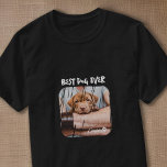 Beste Hond Ooit Huisdier Modern Grunge Cool Photo  T-shirt<br><div class="desc">Dit eenvoudige en moderne ontwerp is samengesteld uit moderne eenvoudige speelse scripttypografie. Voeg aangepaste huisdierenfoto toe.</div>