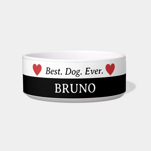 Beste hond ooit Keramische hondenbak Voerbakje (Voorkant)