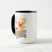 Beste Hond Ooit Moderne Cool Grunge Hond Foto Mok (Voorkant links)